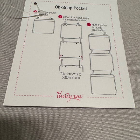 Thirty-one Oh Snap Pocket - Bundle of 2 in Black Playful Parade - Picture 4 of 5